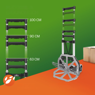 Wózek transportowy TROY z regulowaną wysokością, max. 80 kg, srebrny/czarny