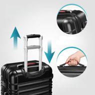 Zestaw walizek skorupowych AERO, 4-częściowy, ABS, czarny