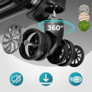 Zestaw walizek skorupowych AERO, 4-częściowy, ABS, czarny