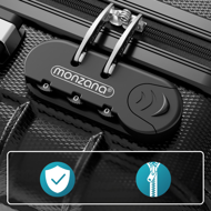 Zestaw walizek skorupowych AERO, 4-częściowy, ABS, czarny