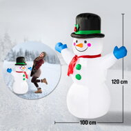 Nadmuchiwany bałwan z oświetleniem, 120cm, biała