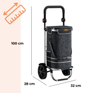 Torba na zakupy na kółkach EASY, 50l, czarna