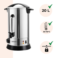 Podgrzewacz do wina/herbaty COZY, 20l, srebrna  