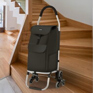 Torba na zakupy Shopper na kółkach do schodów 45L, 101x45x39, kolor czarny
