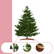 Sztuczna choinka FROST, 150 cm, zielona