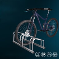 Stojak na 3 rowery BIKE, 71x32x27cm, srebrna  