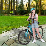 Stojak na 3 rowery BIKE, 84x32x27cm, srebrna  