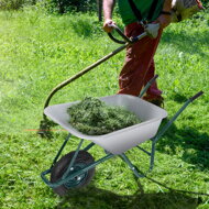 Ocynkowana taczka GREEN BARRY, max. pojemność 100l/250kg, srebrna/czarna