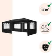 Namiot imprezowy NEAPOL, 3x6m, antracytowa