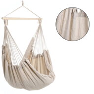 Wiszące krzesło BOHO z poduszkami, Ø61cm, beżowa  