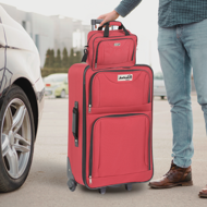 Zestaw walizek TRAVEL, 5-częściowy, czerwony