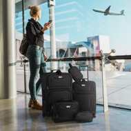 Zestaw walizek TRAVEL, 5-częściowy, czarna  