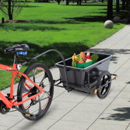 Przyczepa rowerowa TERY, 90l, 61x153x90cm, czarna