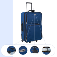 Zestaw walizek TRAVEL, 5-częściowy, północna niebieska  