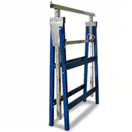 Teleskopowe kozły budowlane DANNY, zestaw 2 sztuki, max. 200 kg,  69x57x81-130cm, srebrna/niebieska