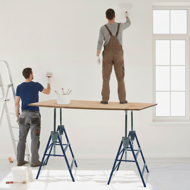 Teleskopowe kozły budowlane DANNY, zestaw 2 sztuki, max. 200 kg,  69x57x81-130cm, srebrna/niebieska