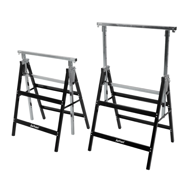 Teleskopowe kozły budowlane DANNY, zestaw 2 sztuki, max. 200 kg,  60 x 56 x 81-130cm, srebrna/czarna