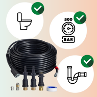 Zestaw do czyszczenia rur Premium, 30m, czarna  
