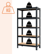 Regał o dużej nośności HEAVY, maks. 875kg, 90x40x180cm, czarny