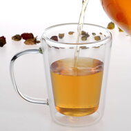 Zestaw do herbaty z sitkiem TEA, przezroczysty, srebrny