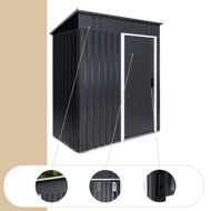 Domek narzędziowy M, 162x86x181 cm, antracytowy