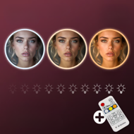 Toaletka JOCELYN z oświetleniem, 140×90×40cm, biała