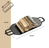 Wiata na drewno opałowe CORINA, 198x163x70 cm, antracyt/zielona