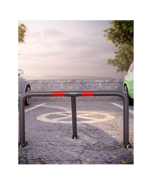 Zestaw składanych barier parkingowych ANTONIA, 2 szt., szary
