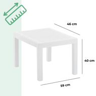 Zestaw ogrodowy AKITA, 3-częściowy, biała