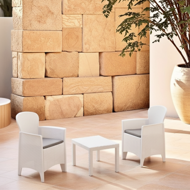 Zestaw ogrodowy AKITA, 3-częściowy, biała