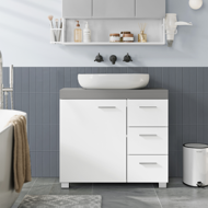 Szafka pod umywalkę IVY, 30x70x64 cm, biała/szara