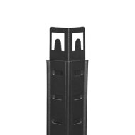Czarno-brązowa półka ze stalową ramą
