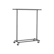 Stojak na ubrania INEZ na kółkach, maks. 90kg, 83,5x45x160cm, czarna  