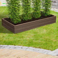 Podwyższona grządka WOODY 149x75,6x25cm, brązowa  