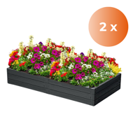 Podwyższona grządka WOODY, 2szt., 149x75,6x25cm, antracytowa  