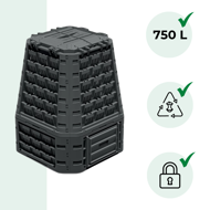 Kompostownik EVOGREEN VARIO, 750 l, czarny