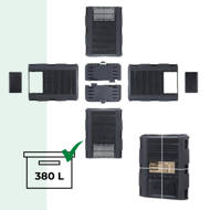 Kompostownik ogrodowy - Compogreen 380 l czarny