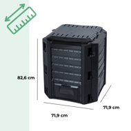 Kompostownik ogrodowy - Compogreen 380 l czarny