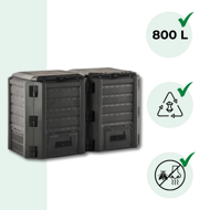 Kompostownik ogrodowy - Compogreen 800 l czarny