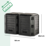 Kompostownik ogrodowy - Compogreen 800 l czarny
