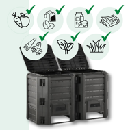 Kompostownik ogrodowy - Compogreen 800 l czarny