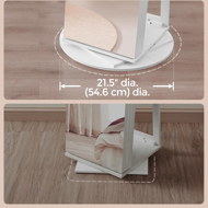 Lustro stojące z miejscem na biżuterię CHANTAL, 54,5×54,5×162 cm, białe