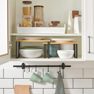 Zestaw bambusowych organizerów CEZAR, 2 szt., brązowa/czarna