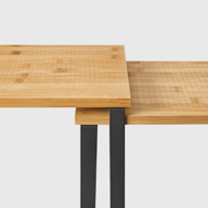 Zestaw bambusowych organizerów CEZAR, 2 szt., brązowa/czarna