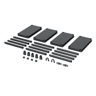 Regał warsztatowy STACKARO SOLID SMALL, 58x28x131,5cm, czarny