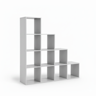 Półka magazynowa, regał KALLA, 129,5x29x129,5cm, biały