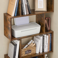 Regał/półka na książki PRESTON, 70x24x190,5cm, rustykalny brąz