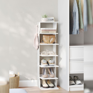 Półka na buty CINDY, 6 poziomów, 30x26,4x110,4 cm, biała