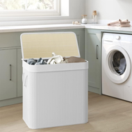Kosz na bieliznę DORA, 150 l, biała