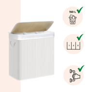 Kosz na bieliznę DORA, 150 l, biała